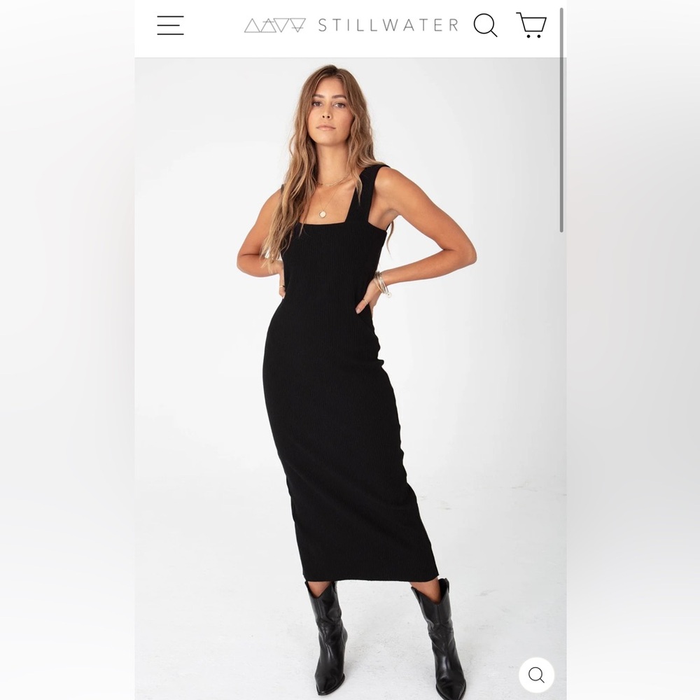 NWOT Stillwater LA square neck rib dress